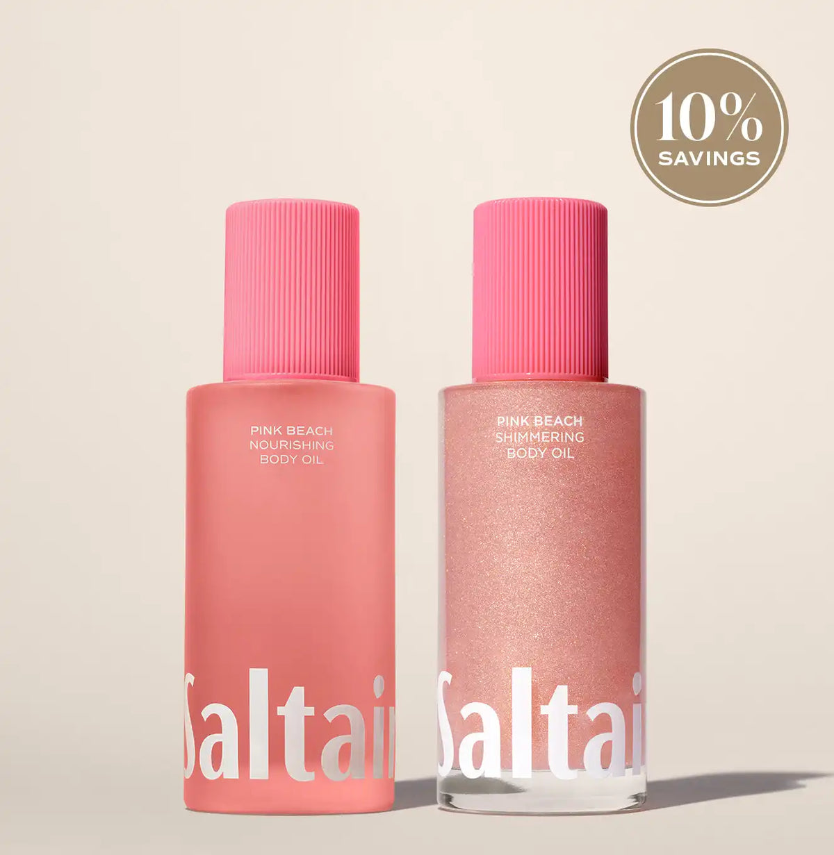 Pink Beach Shimmer + Glow Body Oil Duo Main image