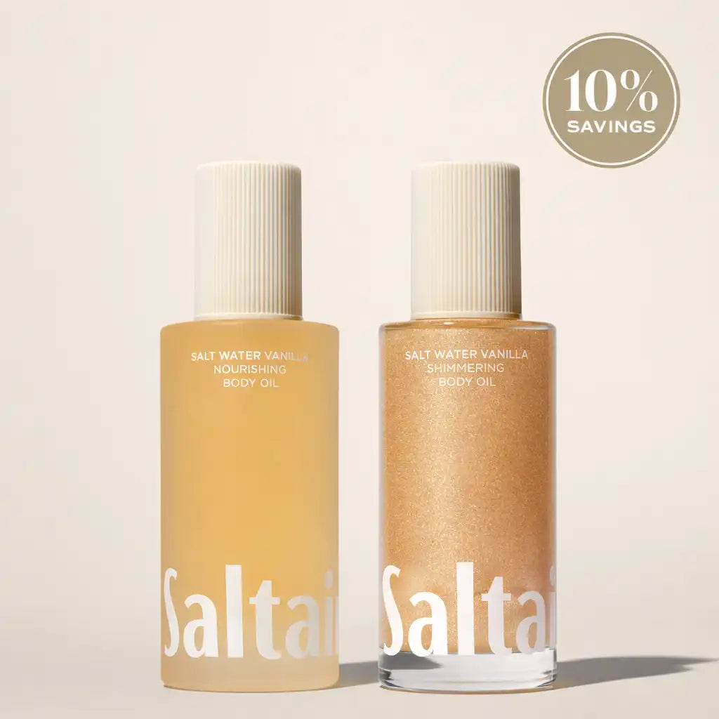 Salt Water Vanilla Shimmer + Glow Body Oil Duo Main image